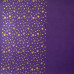 Отрез кожзама с тиснением золотой фольгой Golden Stars Violet, 50х25 см