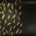 Отрез кожзама с тиснением золотой фольгой Golden Feather Glossy black, 50х25 см