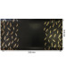 Відріз шкірзаму з тисненням золотою фольгою Golden Feather Glossy black, 50х25 см