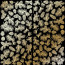 Лист односторонней бумаги с фольгированием Golden Pine cones Black, 30,5 см х 30,5 см
