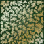 Лист односторонней бумаги с фольгированием Golden Pine cones Dark green aquarelle, 30,5 см х 30,5 см