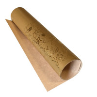 Отрез кожзама с тиснением золотой фольгой Golden Pion Gold, 50х25 см