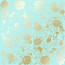 Аркуш одностороннього паперу з фольгуванням Golden Peony Passion Turquoise, 30,5 х 30,5 см