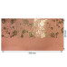 Отрез кожзама с тиснением золотой фольгой Golden Peony Passion, color Peach, 50х25 см