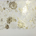 Отрез кожзама с тиснением золотой фольгой Golden Peony Passion, color White, 50х25 см