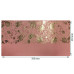 Відріз шкірзаму з тисненням золотою фольгою Golden Peony Passion, color Rose vintage, 50х25 см