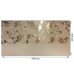 Відріз шкірзаму з тисненням золотою фольгою Golden Peony Passion, color Beige, 50х25 см