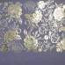 Відріз шкірзаму з тисненням срібною фольгою Silver Peony Passion, Lavender, 50х25 см