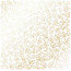 Аркуш одностороннього паперу з фольгуванням, Golden Rose leaves White, 30,5 см х 30,5 см