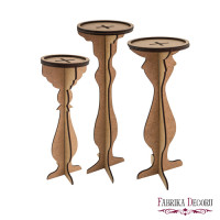 Заготівля для декорування Набір свічників у стилі арт-деко №331