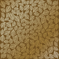 Лист односторонней бумаги с фольгированием Golden Leaves mini Milk chocolate, 30,5 см х 30,5 см