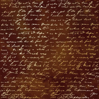 Лист односторонней бумаги с фольгированием Golden Text Brown aquarelle, 30,5 см х 30,5 см