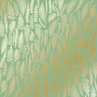 Лист односторонней бумаги с фольгированием Golden Fern, Avocado, 30,5 см х 30,5 см