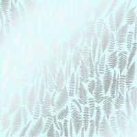 Лист односторонней бумаги с серебряным тиснением Silver Fern, Mint, 30,5 см х 30,5 см
