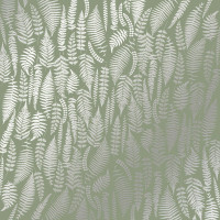 Аркуш одностороннього паперу зі срібним тисненням Silver Fern, Olive, 30,5 см х 30,5 см