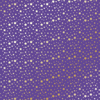 Лист односторонней бумаги с фольгированием Golden stars, Lavender, 30,5 см х 30,5 см
