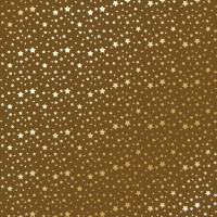 Лист односторонней бумаги с фольгированием Golden stars, Milk chocolate, 30,5 см х 30,5 см