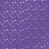 Аркуш одностороннього паперу зі срібним тисненням Silver stars, Lavender, 30,5 см х 30,5 см