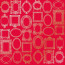 Аркуш одностороннього паперу з фольгуванням Golden Frames, color Poppy red, 30,5 см х 30,5 см
