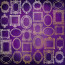 Лист односторонней бумаги с фольгированием Golden Frames, color Violet aquarelle, 30,5 см х 30,5 см