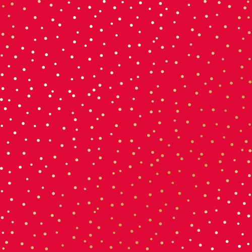 Лист односторонней бумаги с фольгированием Golden Drops, color Poppy red, 30,5 см х 30,5 см