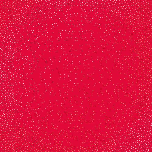 Лист односторонней бумаги с фольгированием Golden Mini Drops, Poppy red, 30,5 см х 30,5 см