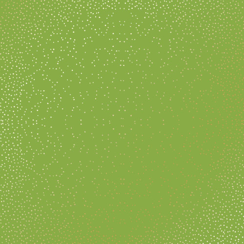 Лист односторонней бумаги с фольгированием Golden Mini Drops, Bright green, 30,5 см х 30,5 см