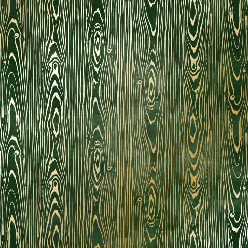 Лист односторонней бумаги с фольгированием Golden Wood Texture, Dark green aquarelle, 30,5 см х 30,5 см