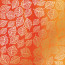 Лист односторонней бумаги с фольгированием Golden Delicate Leaves, color Yellow-orange aquarelle, 30,5 см х 30,5 см