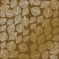 Лист односторонней бумаги с фольгированием Golden Delicate Leaves, color Milk chocolate, 30,5 см х 30,5 см
