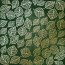 Лист односторонней бумаги с фольгированием Golden Delicate Leaves, color Dark green aquarelle, 30,5 см х 30,5 см