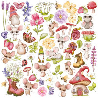 Лист з картинками для вирізання Happy mouse day 30,5х30,5 см