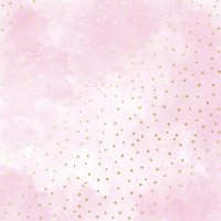 Лист односторонней бумаги с фольгированием Golden Drops, color Pink shabby watercolor, 30,5 см х 30,5 см