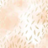 Аркуш одностороннього паперу з фольгуванням, Golden Feather, Beige watercolor, 30,5 см х 30,5 см