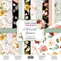 Набір двостороннього скраппаперу Miracle flowers 20x20 см 10 аркушів