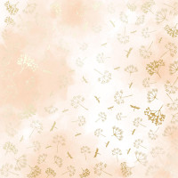 Аркуш одностороннього паперу з фольгуванням Golden Dill, color Beige watercolor, 30,5 см х 30,5 см