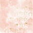 Лист односторонней бумаги с фольгированием Golden Flamingo, color Vintage pink watercolor, 30,5 см х 30,5 см