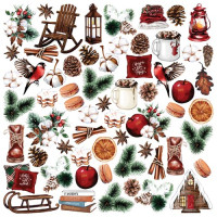 Лист з картинками для вирізання Bright Christmas 30,5х30,5 см