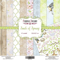 Набір скраппаперу Посмішка Весни (Smile of Spring) 20x20 см, 10 аркушів