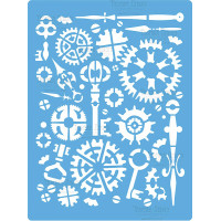 Трафарет многоразовый 15x20 см Стимпанк №188