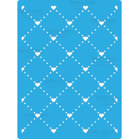 Трафарет многоразовый 15x20 см Сеточка с сердечками №149