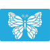 Трафарет многоразовый 11x15 см Бабочка махаон №098