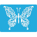 Трафарет многоразовый 11x15 см Бабочка завитки 2 №097