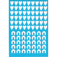 Трафарет багаторазовий 15x20 см Cердечка №025