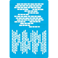 Трафарет багаторазовий 15x20 см Цеглинки №005