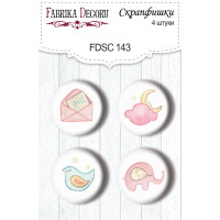 Скрапфишки набор 4шт Sweet baby girl №143