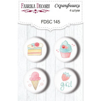 Скрапфишки набор 4шт Sweet baby girl 2 №145