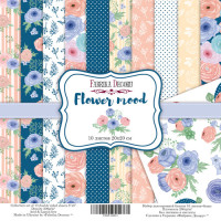 Набор скрапбумаги Цветочное Настроение Flower mood 20x20 см, 10 листов