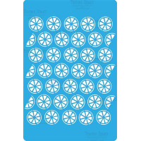 Трафарет многоразовый 15x20 см Дольки апельсина мини №220