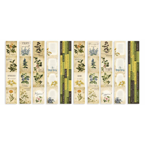 Набор полос с картинками для декорирования Botany summer 5 шт 5х30,5 см